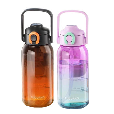 comprar 700m 1000ml garrafa de água de plástico de grande capacidade Desporto portátil ao ar livre Gradiente de cor garrafa de água de proteção ambiental e saúde online manufacture