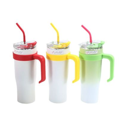 comprar Grande Capacidade Grade de Alimentos Dupla Parede 40 Oz Tumbler isolado com alça e palha Custom Vacuum Tumbler isolado Manter bebida quente frio OEM / ODM online manufacture