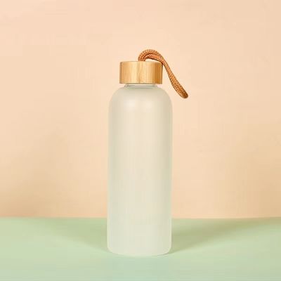 comprar Garrafa de água de vidro de 500ml 750ml Premium Garrafas de bebida esportiva personalizadas com manga de silicone Estilo e prática para qualquer atividade diária interna e externa online manufacture