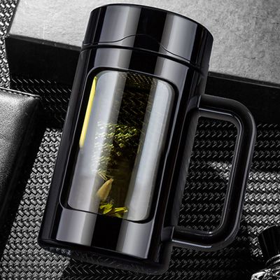comprar Multipurpose Office Business Gift Botella portátil de água de vidro com alça Botella de vidro com filtro de chá Design e funcionalidade de separação de chá única online manufacture
