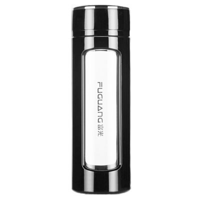 comprar Elegante Portavel Grande Capacidade Garrafa de Água de Vidro Duplo Infusor de Chá Multipurpose 400ml Impressão de LOGO Personalizado Garrafa de Vidro à Prova de Fugas Como Presente online manufacture