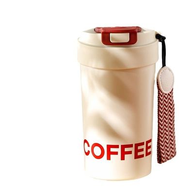 comprar Impotente Impotente 460ml Duplo Parede Custom Metal Tumblers Calor isolado caneca de café com revestimento cerâmico interior Flip Flop tampa leve online manufacture