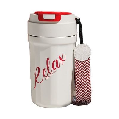 comprar 460ml Tubarão de café à prova de vazamento de vácuo de parede dupla Termos 16 oz Tubarão isolado de aço inoxidável com tampa flip Tempo de isolamento mais longo online manufacture