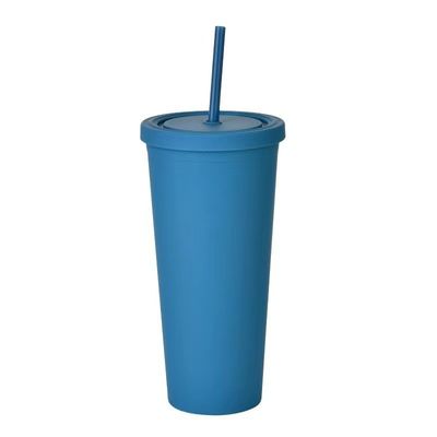 comprar RTS 24oz AS/PS Material Custom Impresso Tumblers de plástico reutilizável Dupla parede Copo de plástico com palha Cor doces Não deslizante Amigável ao meio ambiente online manufacture