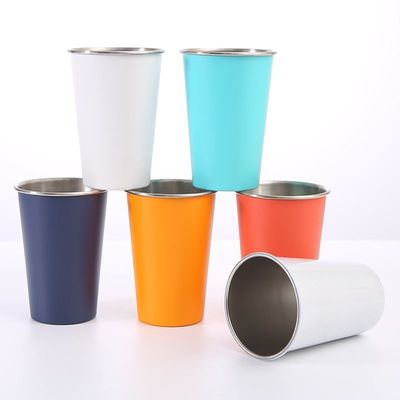 comprar 260/350/400/500/600ML Taça de Acero Inoxidável para Acampamento ao Ar Livre Parede Única Impressão Personalizada Taça de Cerveja de Aço Inoxidável online manufacture