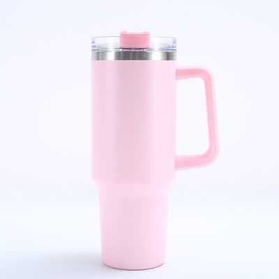comprar 40 Oz Tubler de aço inoxidável com alça e palha reutilizável Tubler de viagem isolado Taça mantém as bebidas frias Para o marido Regalos de viagem de escritório online manufacture