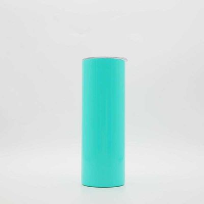 comprar 20 oz com tampa e palha Tumbler magro isolado em pó fino revestido de parede dupla Vacuo isolado Tumbler de café para bebidas quentes e frias online manufacture