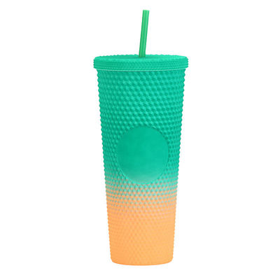 comprar 24 oz de cálice de café gelado rosa brilhante com tampa reutilizável 24 oz de cálice de café gelado com tampa e palha reutilizável online manufacture