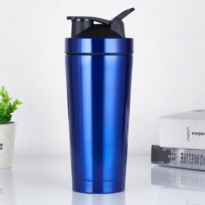 comprar Botelha de agitação de aço inoxidável sem ruído 24 oz agitação de metal isolado de garrafas para misturas de proteínas e pré-treino 100% à prova de vazamento online manufacture