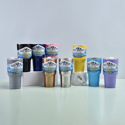 comprar Magic Mountain Tumbler com tampa e palha, 30oz de aço inoxidável em massa, dupla parede de vácuo isolado caneca de café para bebidas quentes e frias, viagem de calor online manufacture