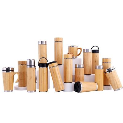 comprar Bottle de bambu para chá Premium infusor de chá Bottle Leak Proof BPA-Free Bottle de água isolada Café Tumbler Thermos de chá online manufacture