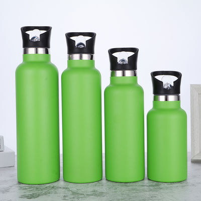 comprar 24 oz garrafa de água isolada com palha garrafas de água de aço inoxidável com 2 tampas reutilizáveis garrafa de água à prova de vazamento manter quente e frio Esportes garrafa de água de metal para caminhadas ciclismo ginásio online manufacture