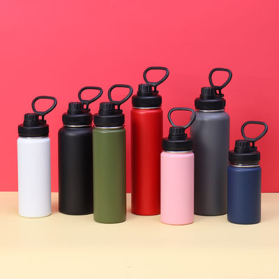 comprar 32 OZ Garrafa de água isolada Violeta Metal grande isolado Garrafa de água de aço inoxidável Garrafa de água de viagem esportiva grande Garrafa de água de viagem com 2 tampas Copo térmico isolado online manufacture