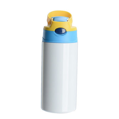 comprar 12oz Kids Sublimation Tumbler 8 Pack Kids Sublimation Tumbler em branco com um clique Pop-Up Palha e alça para transferência de calor Crianças Sublimation Cups para suco de leite bebidas online manufacture