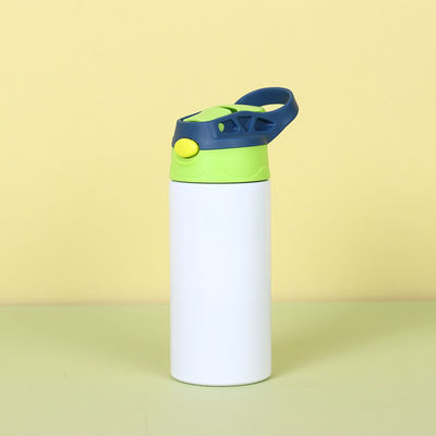 comprar 12oz Sublimação Blank Sippy Cup Sublimação Tumblers para crianças aço inoxidável isolado garrafa de água infantil com tampa de palha à prova de vazamento e alça online manufacture