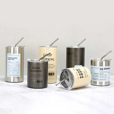 comprar Venda Quente Acampamento Oem Estética Viagens Taça de Café Copo Termo de Aço Inoxidável Com Palha online manufacture