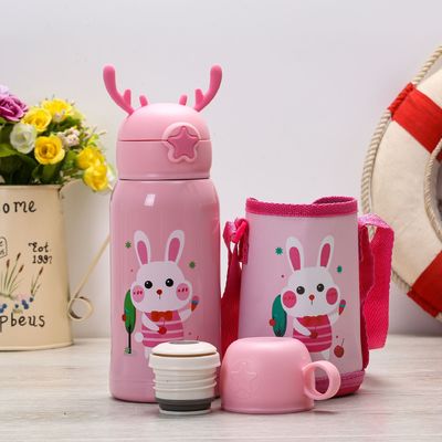 comprar Garrafa de água para crianças para a escola com tampa de palha, 16 oz de aço inoxidável online manufacture