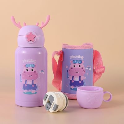 comprar Delices do dia-a-dia Garrafa de água isolada de aço inoxidável com copo, palha e saco 500 ml online manufacture