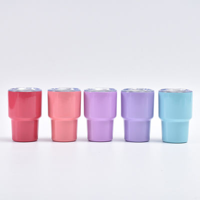 comprar 3 oz de vidro de vidro com palha e tampa, 24 pacotes de vidros de sublimação de aço inoxidável para festas de casamento Whiskey Cocktail Bar com palha e tampa online manufacture