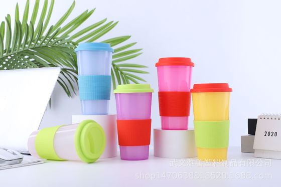 comprar Dupla camada de plástico 16 oz de café grande capacidade caneca unisex macarrão colorido bebida diretamente copo online manufacture