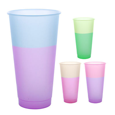 comprar 500 ml Copo de plástico de grande capacidade Design simples Copo de aço inoxidável com tampa que muda de cor online manufacture