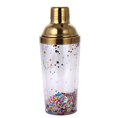 comprar Novo vidro de aço inoxidável transfronteiriço com escala gravada Cocktail Shaker Vidro Vidro de chá de leite 450ml online manufacture
