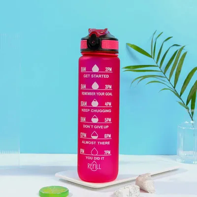 comprar Garrafa de água potável personalizada, livre de BPA, com marcações por hora e palha para garantir que você beba água suficiente durante todo o dia. online manufacture