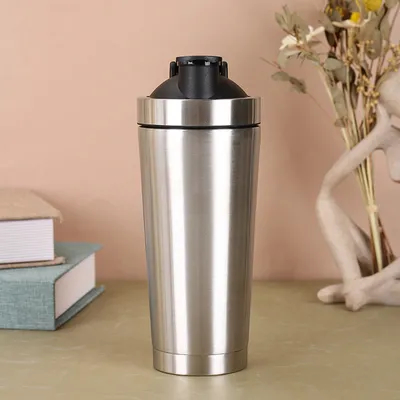 comprar Botelha para misturas de proteínas, à vácuo, de parede dupla, isolado, de aço inoxidável. Fabricação em linha