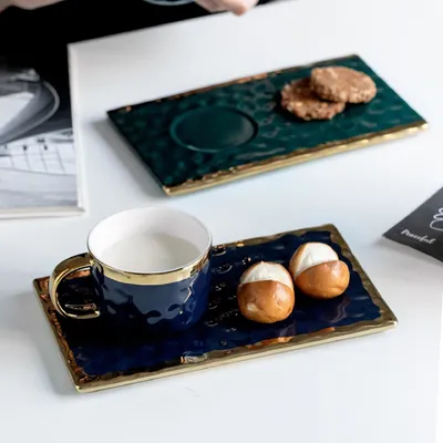comprar Caneca de Café Cerâmica de Luxo com Prato, Estilo Nórdico, Estética Sofisticada e Elegante online manufacture