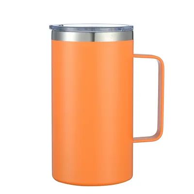 comprar Taça de café de 12oz com alça de parede dupla de aço inoxidável isolado para manter quente e frio Fabricação em linha