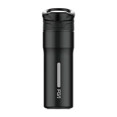 comprar 450ml portavel de parede dupla personalizado garrafas de água de aço inoxidável a granel garrafa de água de viagem de aço inoxidável com alça no topo design simples Fabricação em linha