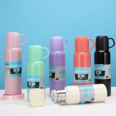 comprar Garrafa de vácuo de aço inoxidável e taça de café 500 ml isolamento de vácuo à prova de vazamento Fabricação em linha