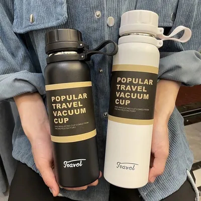 comprar Dual de aço inoxidável 650ml 850ml 1100ml frasco de vácuo de treino de escalada fitness chá térmico isolado desempenho frio esportes ao ar livre Fabricação em linha