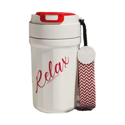 comprar 460ml Tubarão de café à prova de vazamento de vácuo de parede dupla Termos 16 oz Tubarão isolado de aço inoxidável com tampa flip Tempo de isolamento mais longo online manufacture