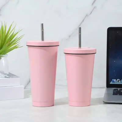 comprar 25 Oz Taça de viagem de parede dupla para bebidas quentes e frias Taça de café isolada de aço inoxidável com palha de metal com tampa à prova de salpicos Fabricação em linha