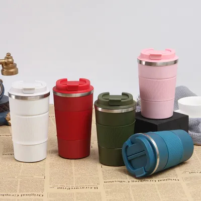 comprar Cálice de café com tampa térmica de aço inoxidável mantém frio e quente presente para homens mulheres Fabricação em linha