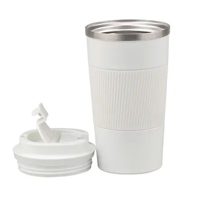 comprar 17oz Copas de café de viagem Copo térmico com tampa à prova de vazamento Copo de café de aço inoxidável reutilizável à prova de vazamento para bebidas quentes e geladas Fabricação em linha