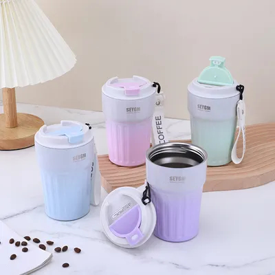 comprar Smart Coffee Thermos Display Temperatura e LED isolado Mug de viagem para armazenamento frio de verão Directo beber ou palha Fabricação em linha