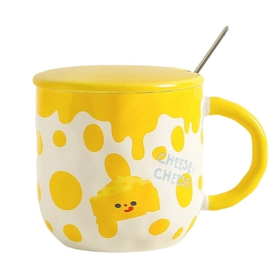 comprar Carinhosos desenhos animados de queijo, copos de cerâmica, um casal de estudantes, copos de bebida, uma caneca de flores criativa, um café de escritório. online manufacture