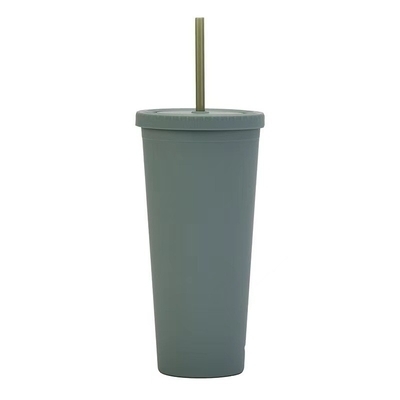 comprar Durável 24 peças reutilizáveis de plástico Tumblers copos de plástico smoothie com tampa e canudos uso versátil para piqueniques Casamentos festas de aniversário online manufacture