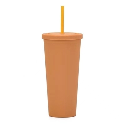 comprar 450ml 650ml 22oz plástico de viagem tumbler com palha e tampa 6 cores vibrantes reutilizável plástico de café tumbler Eco amigável personalizado aceitável Fabricação em linha