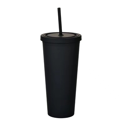 comprar Cor de doces leve magro 22 oz Tumbler de plástico transparente de parede dupla Tumblers acrílicos com palha 450/700ml Design à prova de vazamento de grande capacidade Fabricação em linha