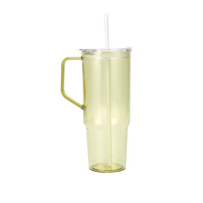 comprar Taça de manobra de camada única de 40 oz personalizável Taça de plástico portátil de palha de grande capacidade para o exterior Fabricação em linha