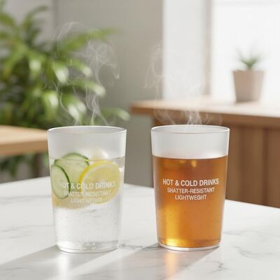 comprar Copo de plástico de 15 oz cilíndrico adequado para bebidas quentes e frias, leve e resistente a estilhaços, adequado para ambientes movimentados Fabricação em linha