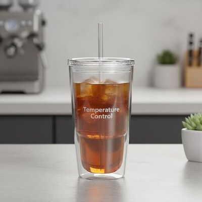 comprar Dupla parede Tumbler de plástico Design de cilindro transparente Garante controle de temperatura da bebida Durável Reutilizável e leve Fabricação em linha