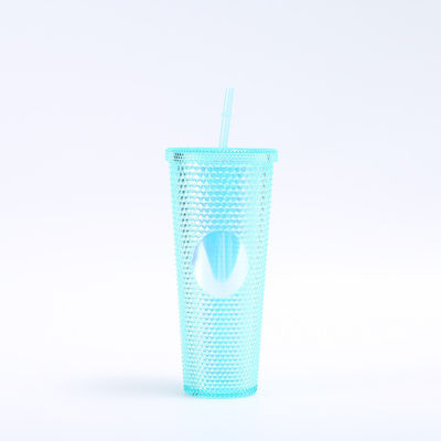 Tumbler com palha. Tumbler de parede dupla perfeito para bebidas quentes e frias Copo de café gelado Copo de smoothie reutilizável livre de BPA