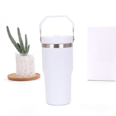 30oz Taça de Carro Portátil 304 aço inoxidável vácuo de palha Taça de gelo Taça de vácuo portátil
