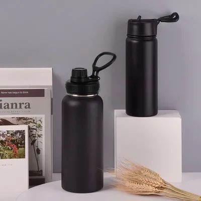 Garrafa de água isolada 12 oz Termos de parede dupla 700 ml de aço inoxidável 16 horas de retenção a frio à prova de vazamento crianças garotas garrafa de água para a escola