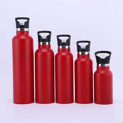 Acampamento e caminhadas Hidratação Cantinas 3 tampas Estreito Tapão de palha Proof Leak Vacuo Isolado Aço Inoxável Quente e Frio Duplo Parede Esporte garrafa de água Meia-noite Preto 32 Oz