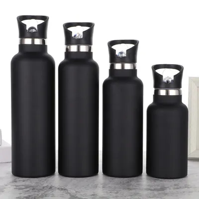 25oz Hydro Flask de parede dupla de aço inoxidável Garrafa de água Válvula de mordida Válvula de vácuo isolado Suor à prova de vazamento Proof Sports Thermos boca padrão 25oz BPA-Free